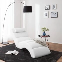 Chaise Longue De Relaxation Califfo -Mobilier De Maison relaxliege califfo kunstleder weiss 4904588