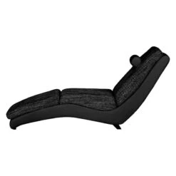 Chaise Longue De Relaxation Carson -Mobilier De Maison relaxliege carson kunstleder strukturstoff schwarz 459510