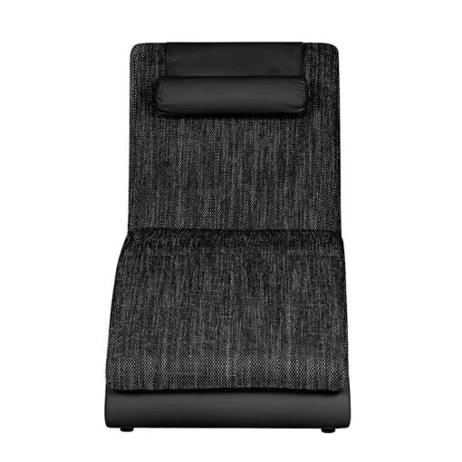 Chaise Longue De Relaxation Carson -Mobilier De Maison relaxliege carson kunstleder strukturstoff schwarz 459511