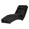 Chaise Longue De Relaxation Carson -Mobilier De Maison relaxliege carson kunstleder strukturstoff schwarz 459512