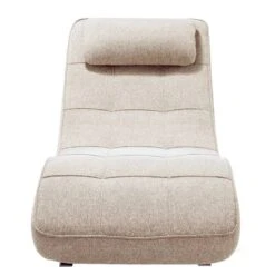 Fauteuil De Relaxation Long Island Tissu -Mobilier De Maison relaxliege long island webstoff stoff parsa beige grau 3940732