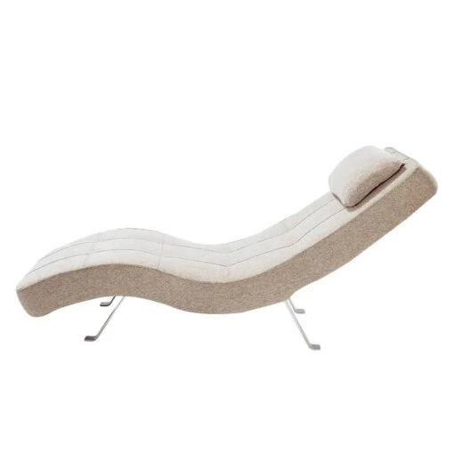 Fauteuil De Relaxation Long Island Tissu -Mobilier De Maison relaxliege long island webstoff stoff parsa beige grau 3940736