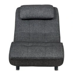 Fauteuil De Relaxation Long Island Tissu -Mobilier De Maison relaxliege long island webstoff stoff parsa grau schwarz 3940920