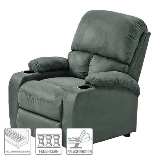 Fauteuil De Relaxation Norvell -Mobilier De Maison relaxsessel norvell microfaser dunkelgruen 4874224