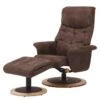 Fauteuil De Relaxation Tornos -Mobilier De Maison relaxsessel tornos mit hocker microfaser braun 3744320