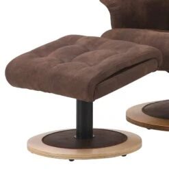 Fauteuil De Relaxation Tornos -Mobilier De Maison relaxsessel tornos mit hocker microfaser braun 3744328