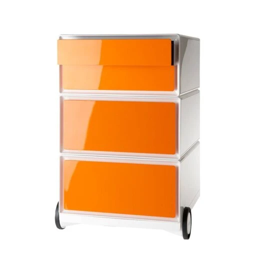 Caisson à Roulettes EasyBox II -Mobilier De Maison rollcontainer easybox ii weiss orange 1595634