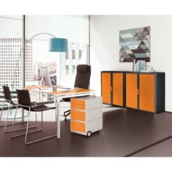 Caisson à Roulettes EasyBox II -Mobilier De Maison rollcontainer easybox ii weiss orange 2056198