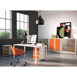 Caisson à Roulettes EasyBox II -Mobilier De Maison rollcontainer easybox ii weiss orange 3229645