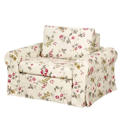 Fauteuil-lit Latina Country Avec Housse -Mobilier De Maison schlafsessel latina v flachgewebe gebluemt creme 4132812