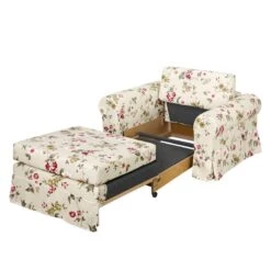 Fauteuil-lit Latina Country Avec Housse -Mobilier De Maison schlafsessel latina v flachgewebe gebluemt creme 4132836