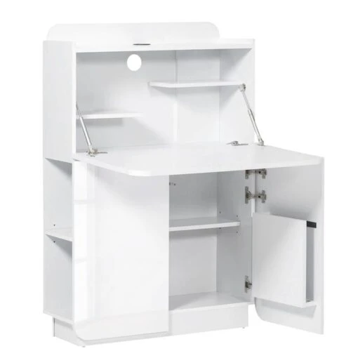 Secrétaire CU Culture MC -Mobilier De Maison schreibtisch cu culture mc hochglanz weiss weiss 4902312