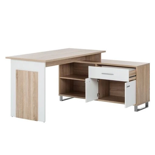 Bureau Maxim -Mobilier De Maison schreibtisch maxim sonoma eiche dekor weiss 494737