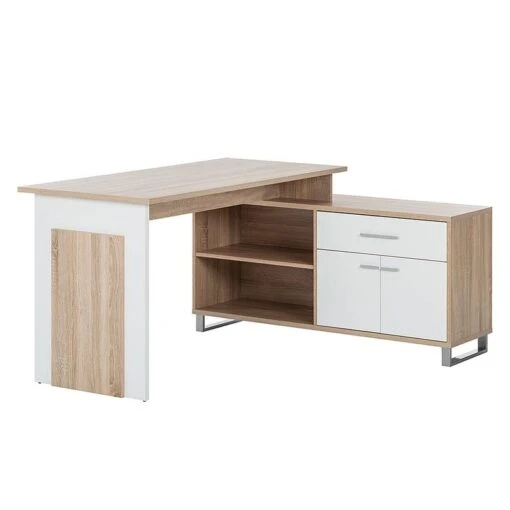 Bureau Maxim -Mobilier De Maison schreibtisch maxim sonoma eiche dekor weiss 494741