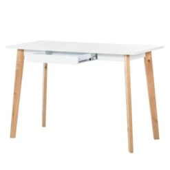 Bureau Raven -Mobilier De Maison schreibtisch raven birke massiv weiss 3205009