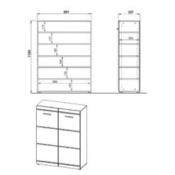 Ensemble De Vestibule Adana IV -Mobilier De Maison schuhkommode adana eiche sonoma dekor 90 cm 5162568 1