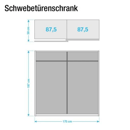 Armoire à Portes Coulissantes Nelas -Mobilier De Maison schwebetuerenschrank nelas alpinweiss lava 2018642