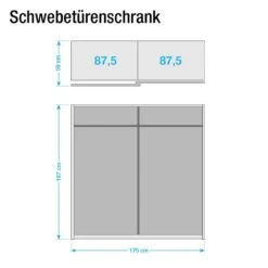 Armoire à Portes Coulissantes Nelas -Mobilier De Maison schwebetuerenschrank nelas eiche sonoma dekor alpinweiss 2018626