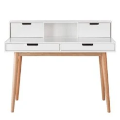 Bureau LINDHOLM -Mobilier De Maison sekretaer lindholm weiss eiche massiv 4673384