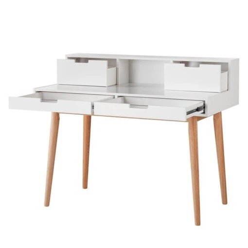 Bureau LINDHOLM -Mobilier De Maison sekretaer lindholm weiss eiche massiv 4673396