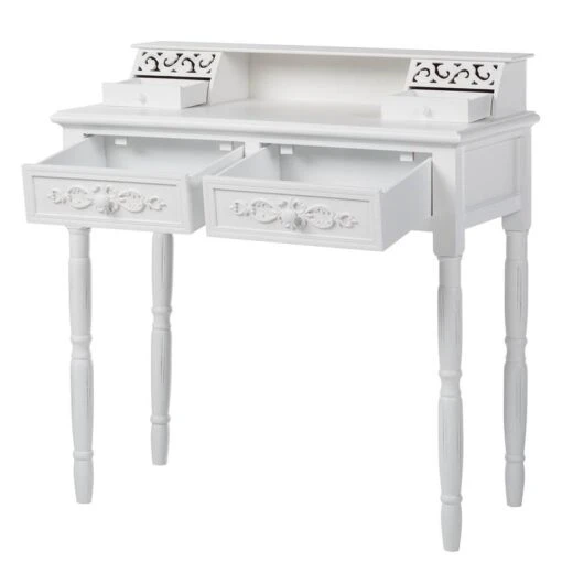 Secrétaire Vermont 2 Tiroirs -Mobilier De Maison sekretaer vermont antikweiss mit 2 schubladen 4264328