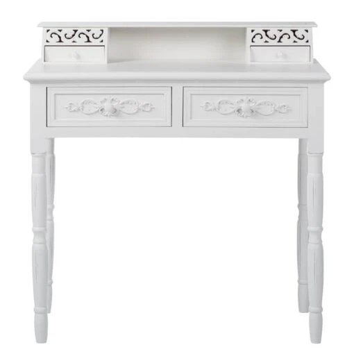 Secrétaire Vermont 2 Tiroirs -Mobilier De Maison sekretaer vermont antikweiss mit 2 schubladen 4264336