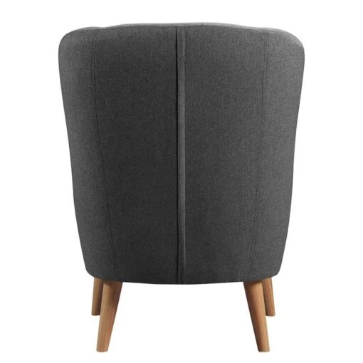 Fauteuil Ribolt -Mobilier De Maison sessel ribolt mit hocker webstoff dunkelgrau 5214304