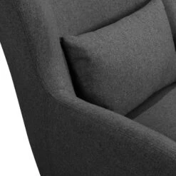 Fauteuil Ribolt -Mobilier De Maison sessel ribolt mit hocker webstoff dunkelgrau 5214312