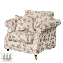 Fauteuil Rosehearty -Mobilier De Maison sessel rosehearty webstoff creme rose 4191124