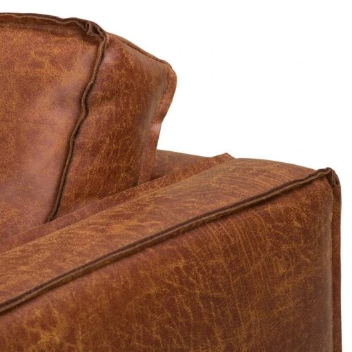 Fauteuil XL FORT DODGE -Mobilier De Maison sofa fort dodge 2 sitzer antiklederlook cognac 4669876