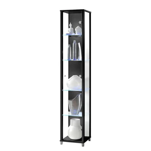 Vitrine Winnipeg I -Mobilier De Maison vitrine winnipeg i mit led beleuchtung klarglas schwarz 253884