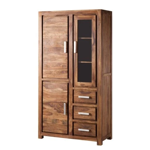 Vitrine OHIO A -Mobilier De Maison vitrinenschrank ohio sheesham massiv 4203116